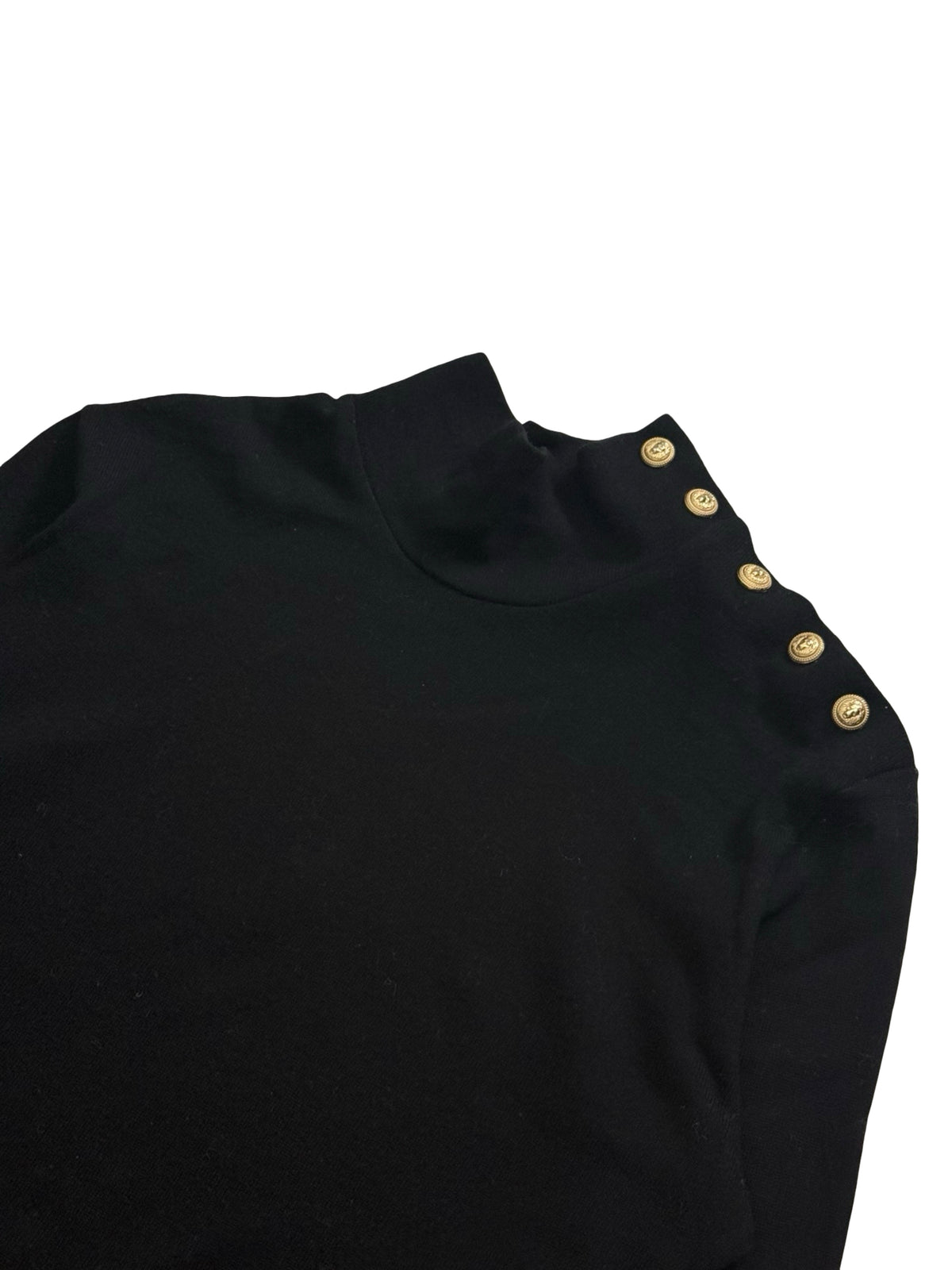 Women’s Balmain Black Wool Jumper Dress Size FR42 UK12/14 Made In France
