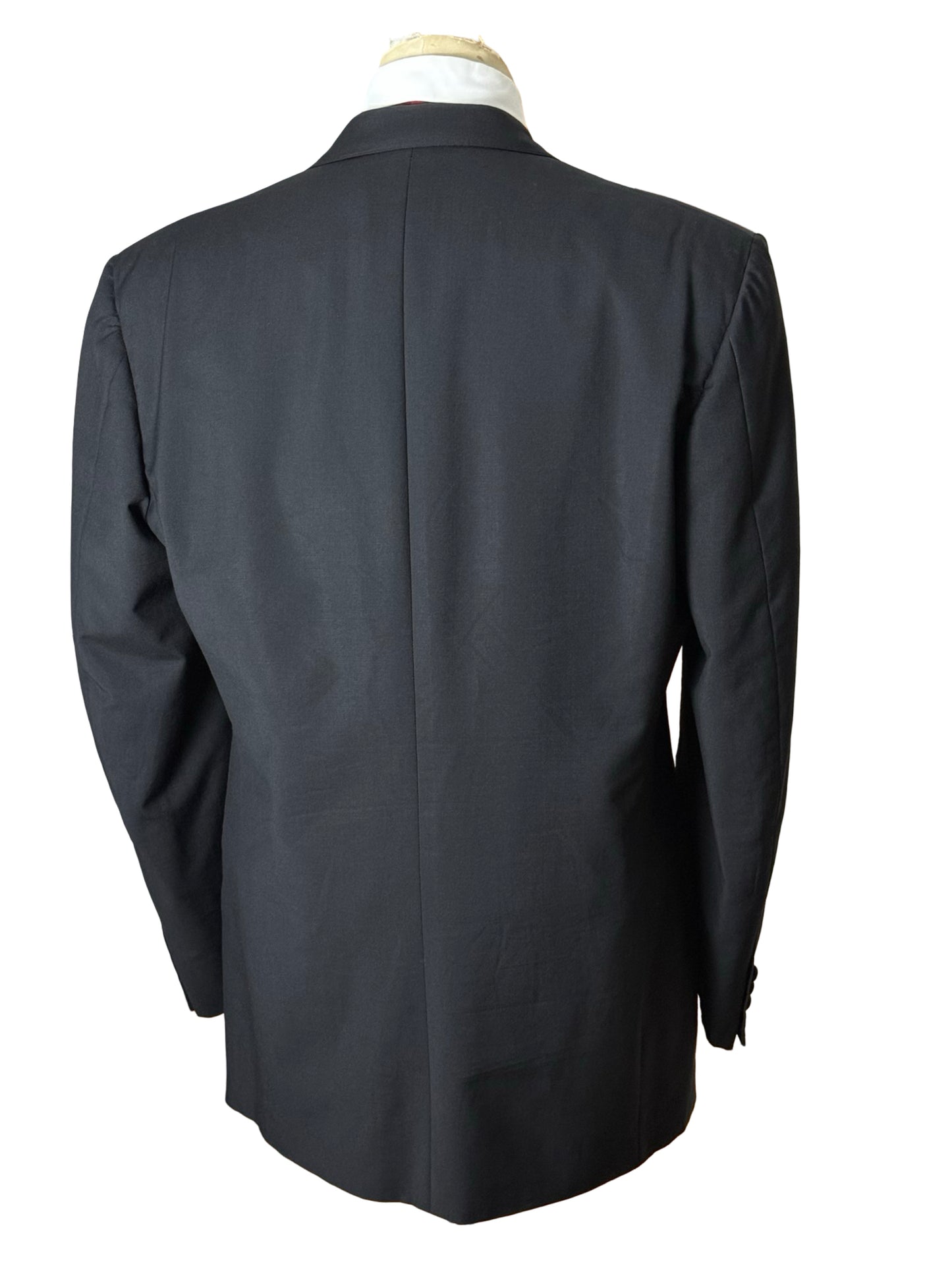 Vintage Canali Double Breasted Dinner Suit 42L / W36L Wool & Mohair Pleat Front