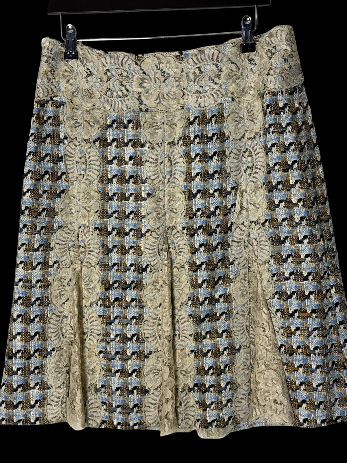Dolce Gabbana Y2K Tweed & Lace Skirt Suit Size IT46 & 44 Rare Archival 2004