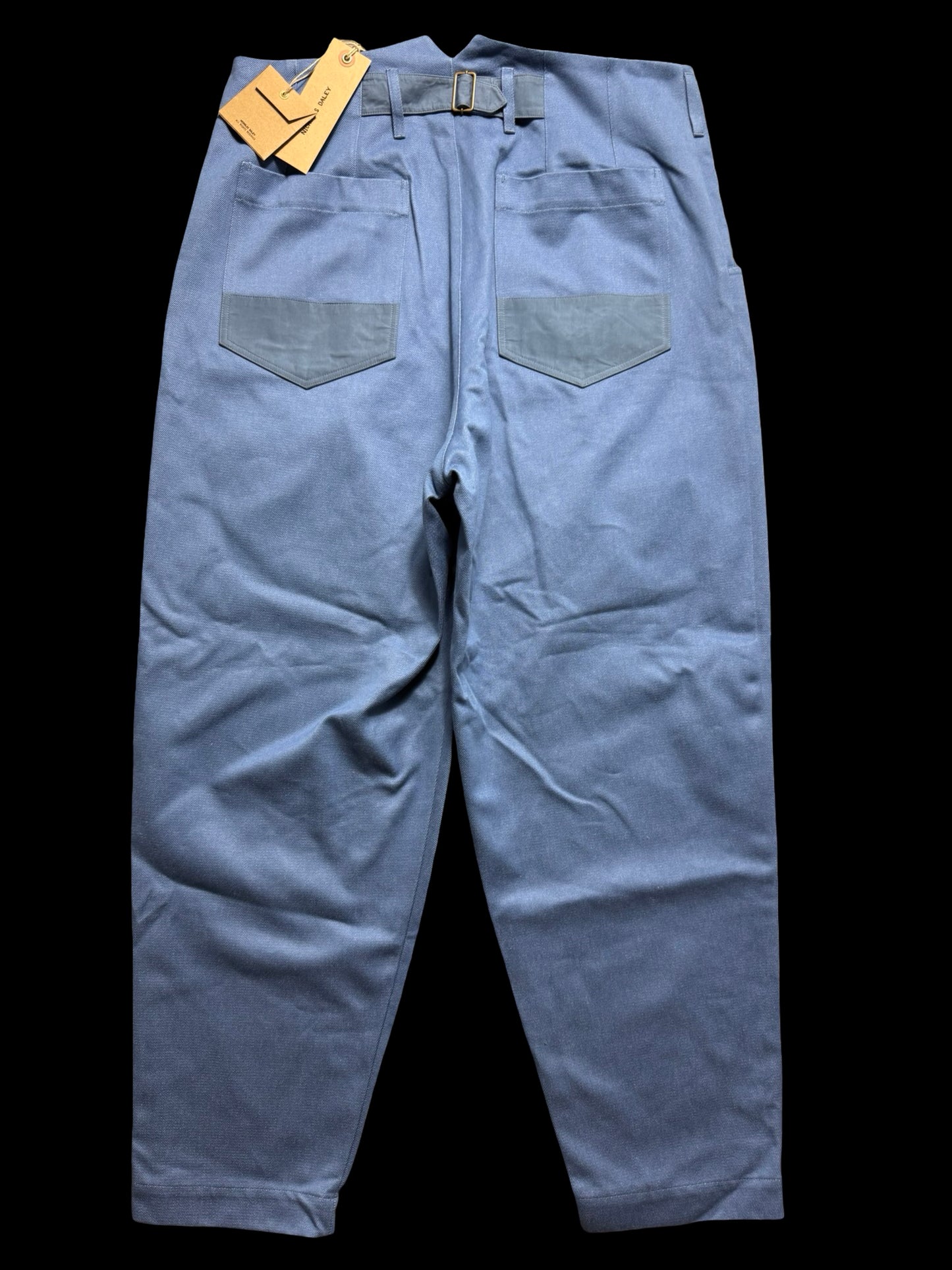 BNWT Men’s Nicholas Daley Pleated Western Trousers 32” Sky Blue Cinch RRP £435