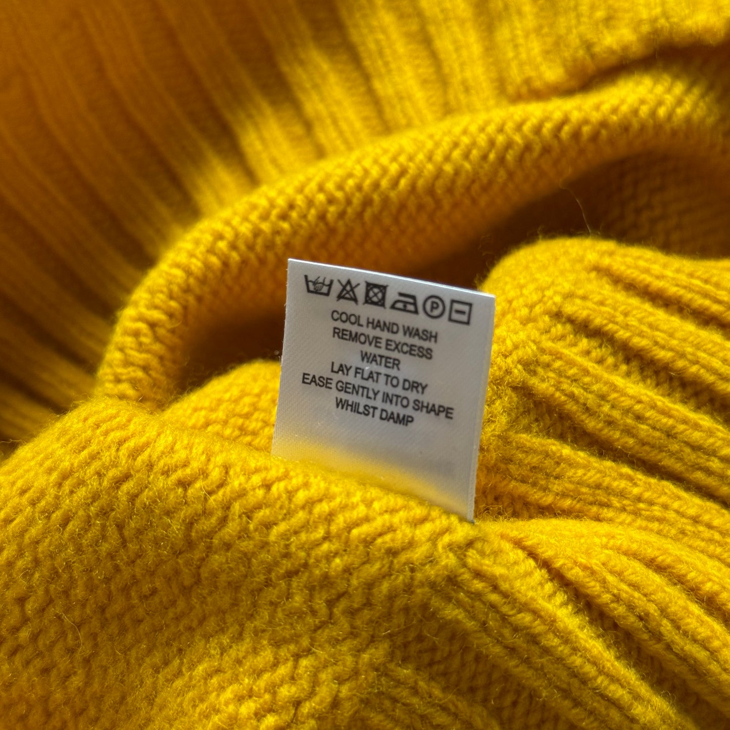 BNWT Malloch’s Linton Roll Neck Jumper Small Superfine Wool Goldeneye Yellow RRP £185