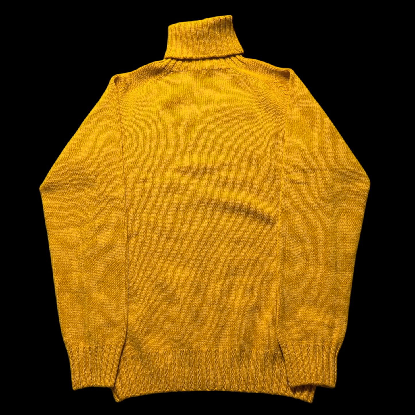 BNWT Malloch’s Linton Roll Neck Jumper Small Superfine Wool Goldeneye Yellow RRP £185