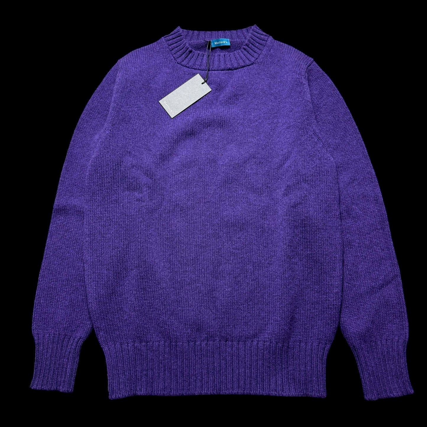 BNWT Malloch’s Dean Crew Neck Jumper Size Small Lambswool Aubergine RRP £280