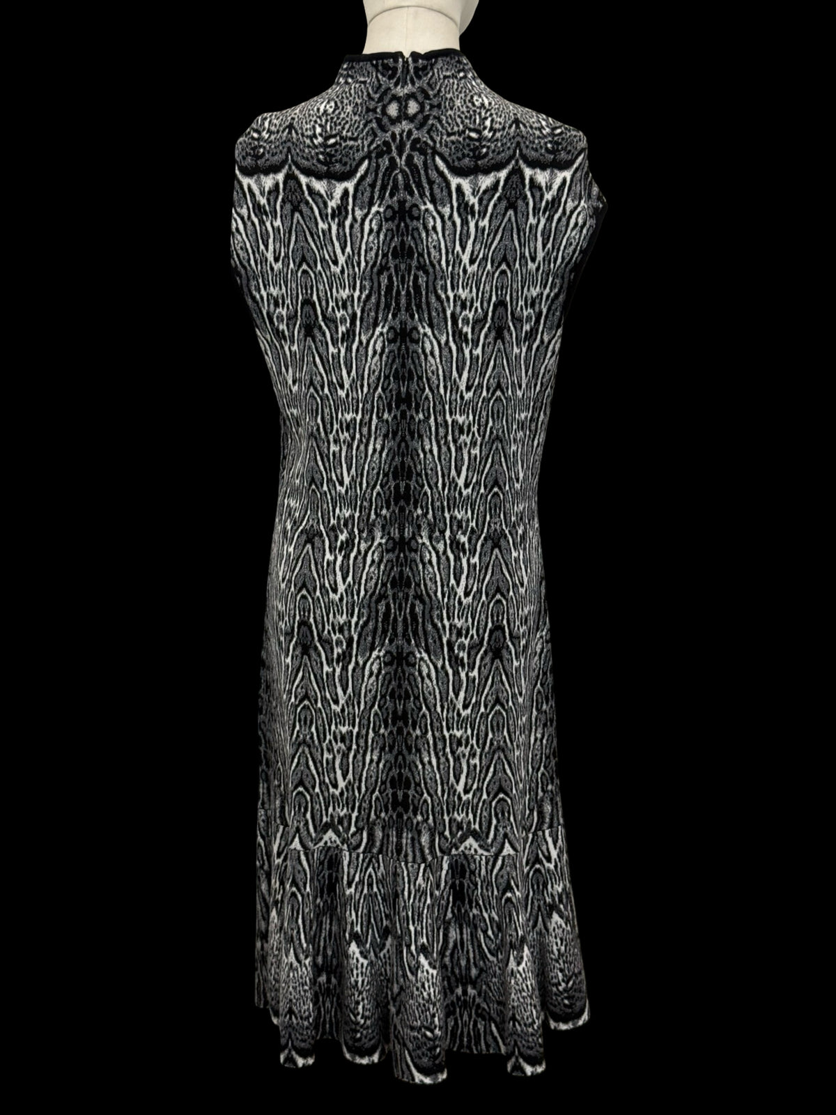 ROBERTO CAVALLI Black &amp; White Animal Print Knit Dress IT44 UK12&nbsp;