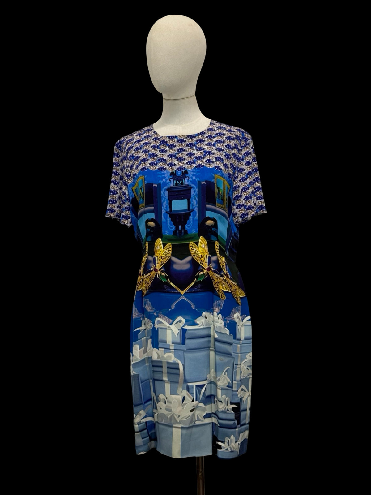 Mary Katrantzou Silk Dress UK14 SS 2011 Earthtone Collection RRP £1150