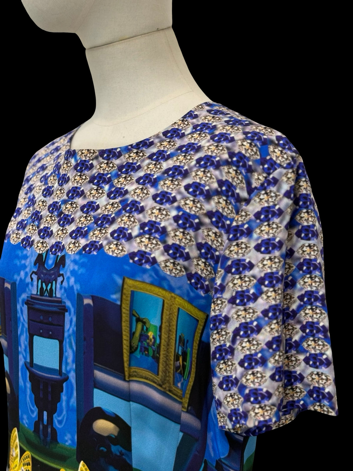 Mary Katrantzou Silk Dress UK14 SS 2011 Earthtone Collection RRP £1150