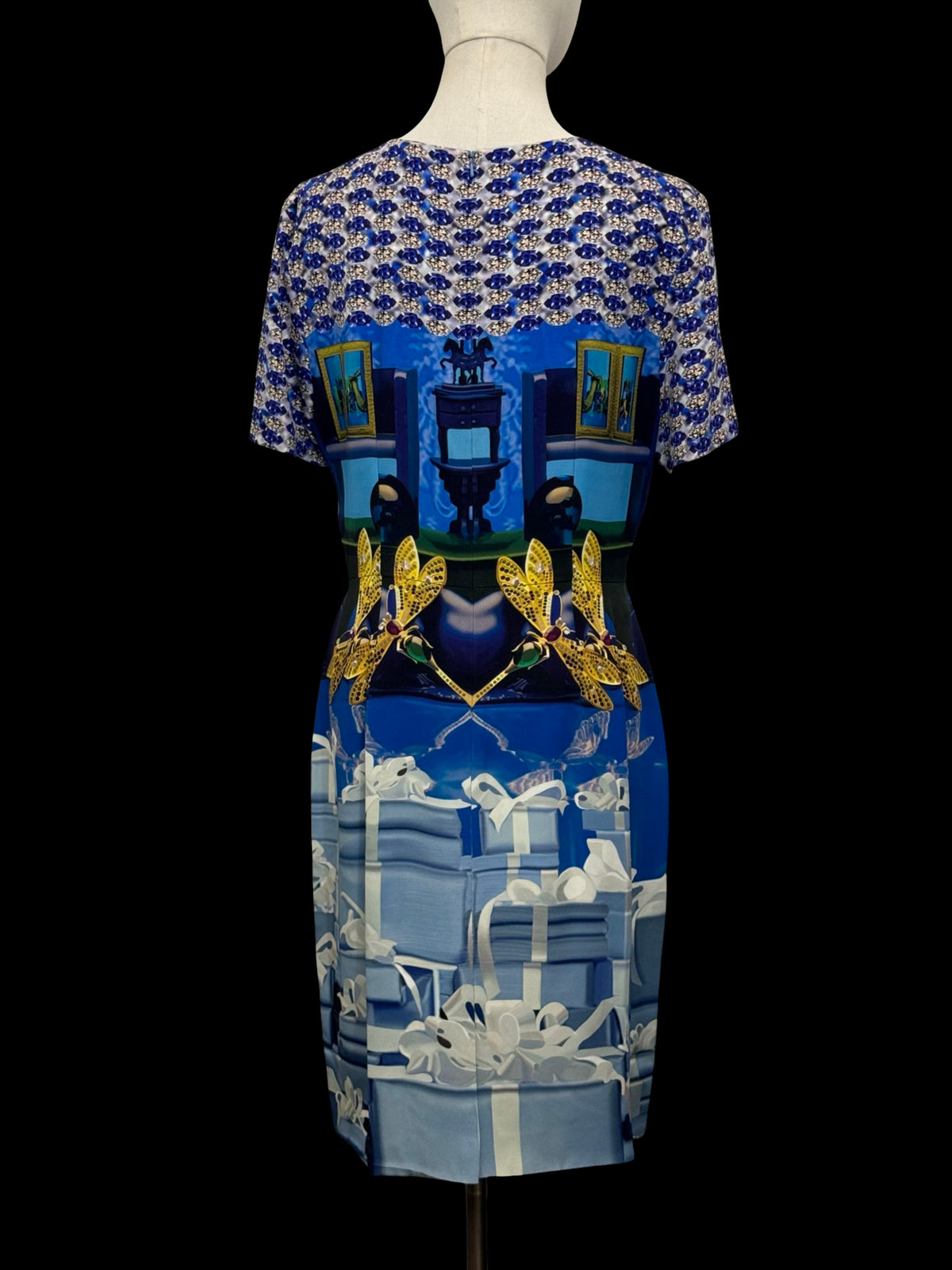 Mary Katrantzou Silk Dress UK14 SS 2011 Earthtone Collection RRP £1150