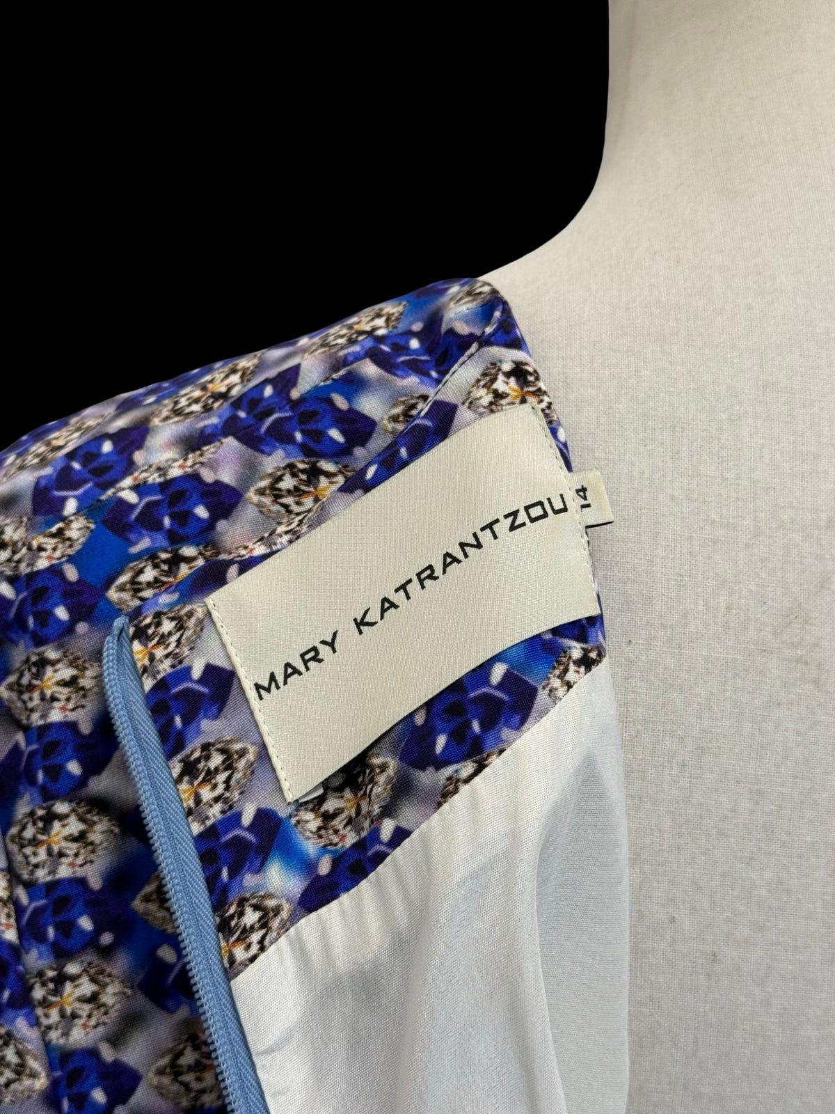 Mary Katrantzou Silk Dress UK14 SS 2011 Earthtone Collection RRP £1150
