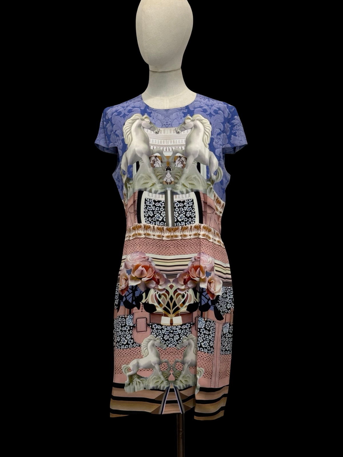 Mary Katrantzou Silk Dress UK14 SS 2011 Earthtone Collection RRP £1150