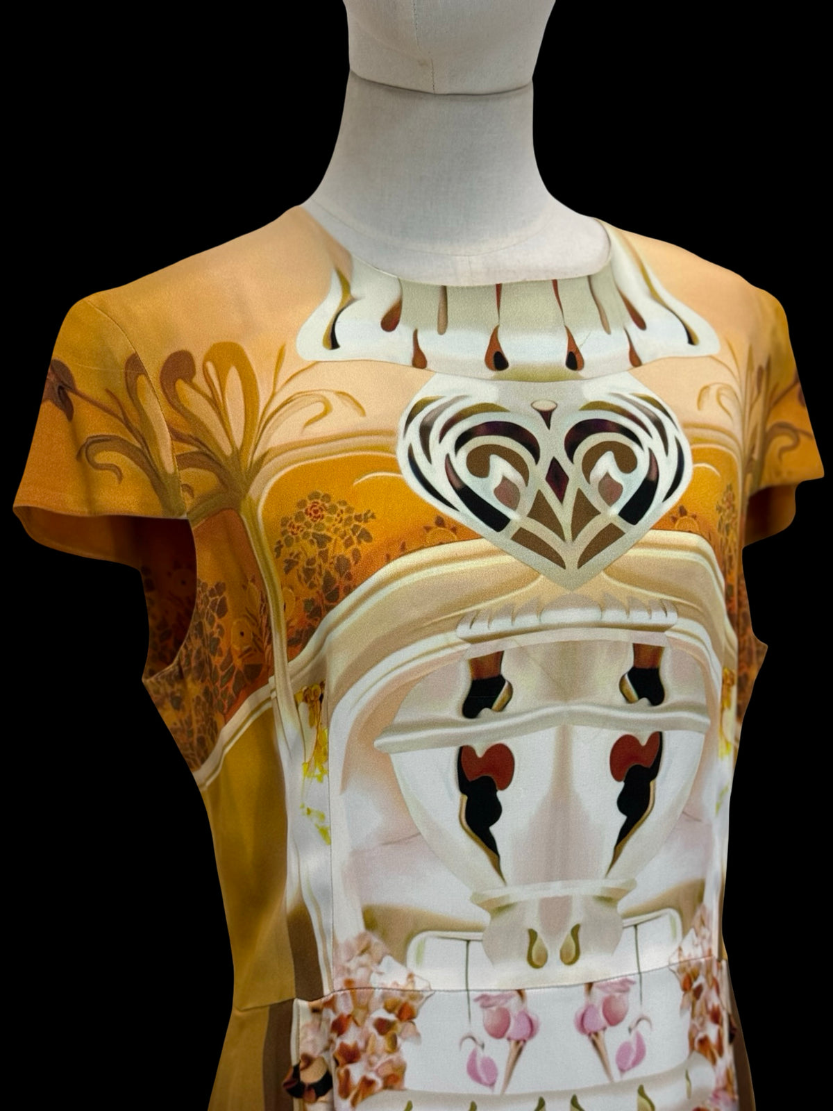 Mary Katrantzou Silk Dress UK14 SS 2011 Earthtone Collection RRP £1150