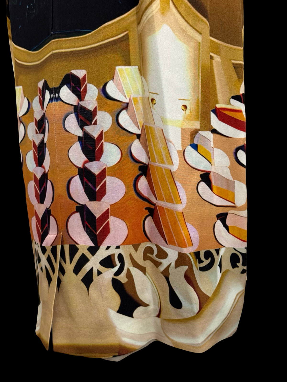 Mary Katrantzou Silk Dress UK14 SS 2011 Earthtone Collection RRP £1150