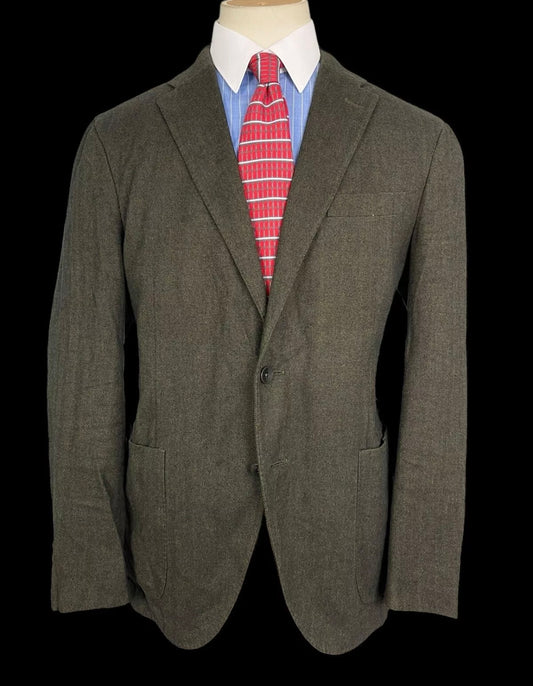 Boglioli Dover Blazer Jacket 52 UK42 Grey Brushed Cotton Grey Green