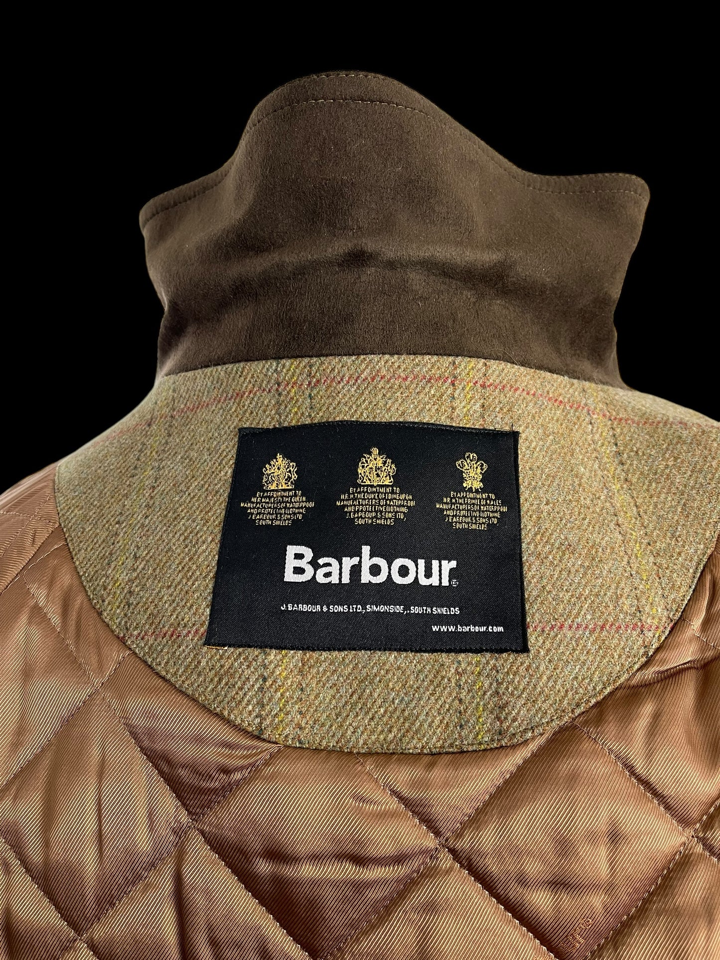 Barbour Tweed Field Coat Double Twist Large Green Country Shooting Merino Wool